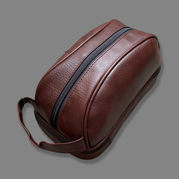 Perry Ellis Pebble Travel Kit Brown NWT Mens TPS1002 - Picture 5 of 7